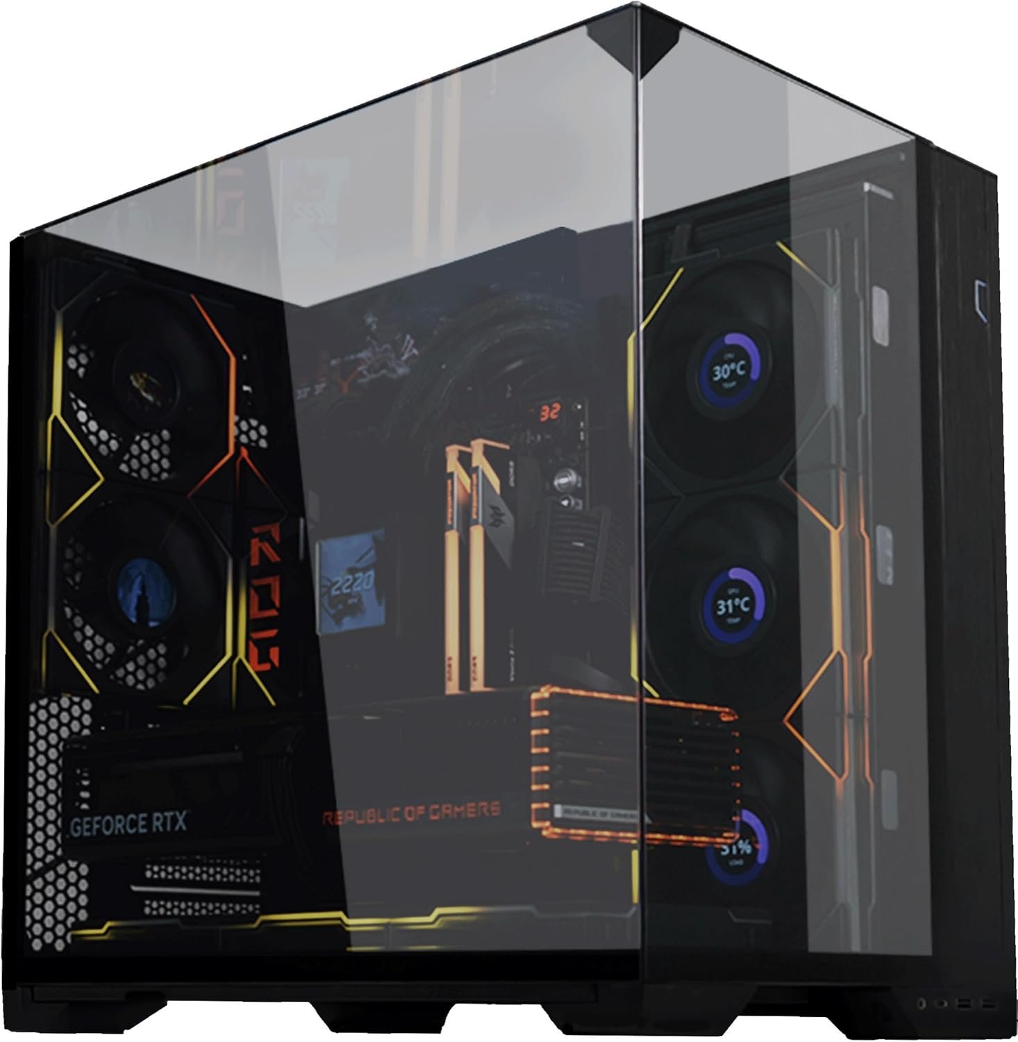 Gabinete Gamer Lian Li O11 Vision Compact Preto O11VPX-M BLACK