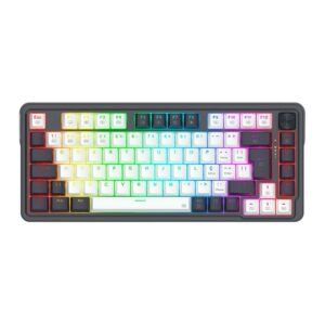 Teclado Gamer Redragon Ucal K673WB Pro Sem Fio - Branco/Preto