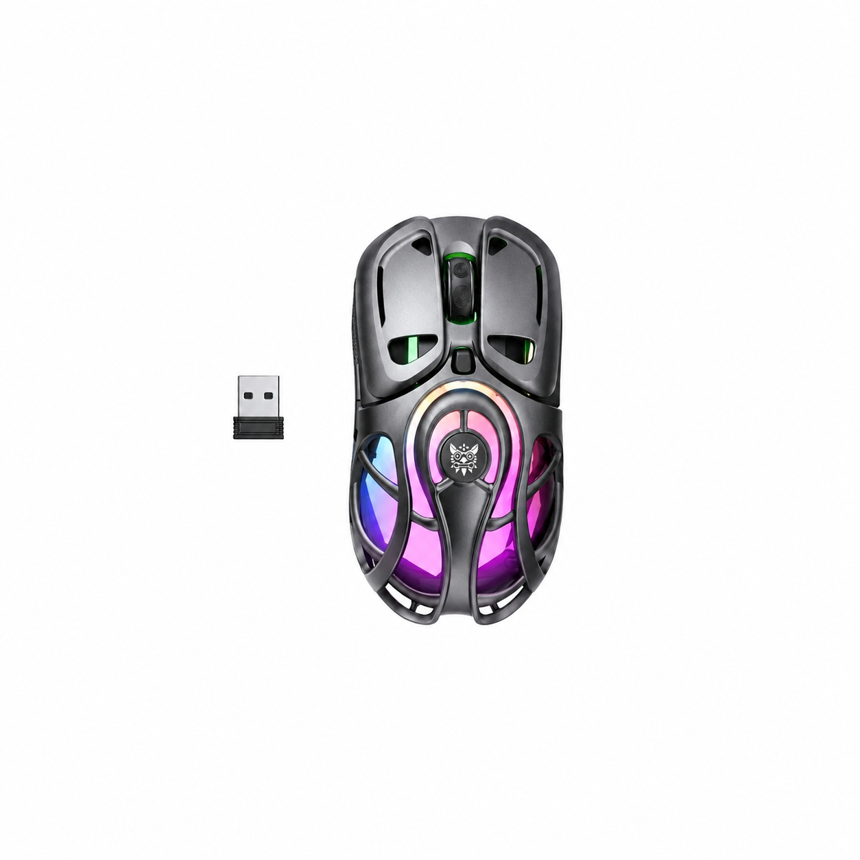 Mouse Gamer Sem Fio Onikuma DM02 RGB Bluetooth - Cinza