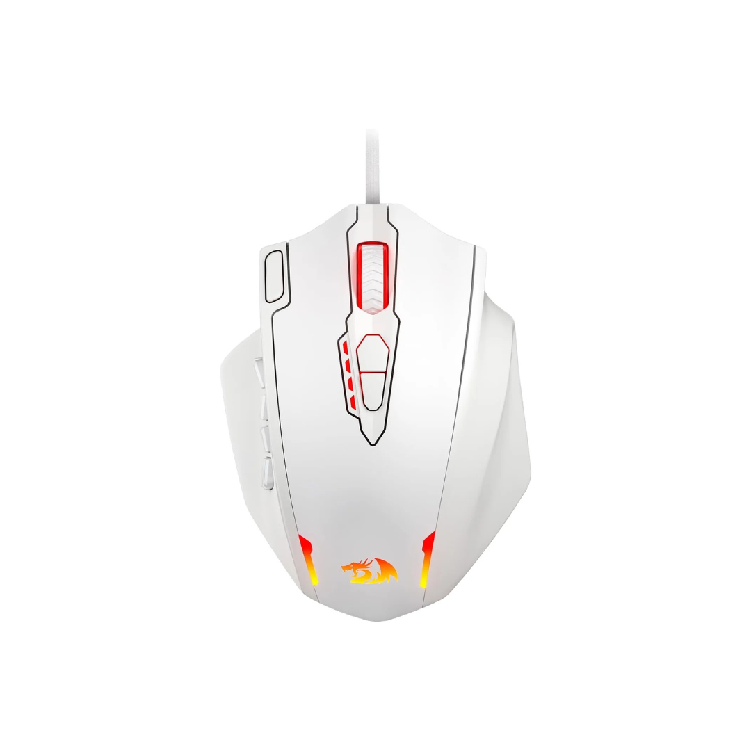Mouse Gamer Redragon Impact Elite M913 RGB 16000 DPI USB - Branco